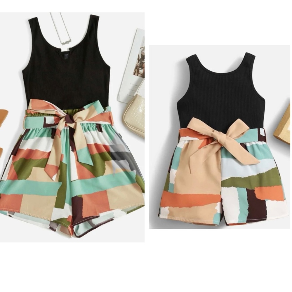 Mommy & Me Colorblock Romper Set TOGETHER